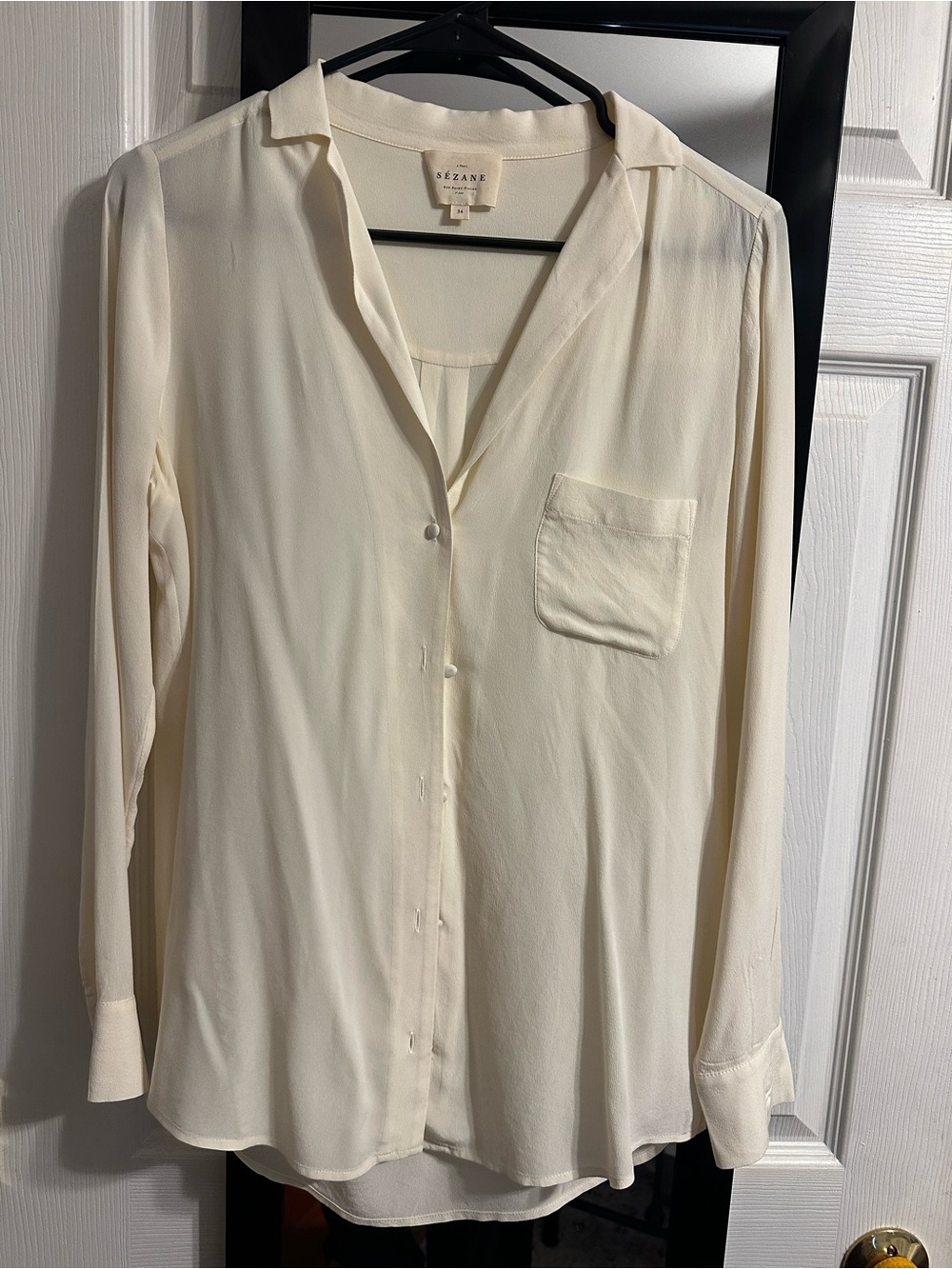 Sezane silk blouse